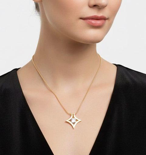 PT124G B.Tiff Natal 1 ct Princess Cut Tension Pendant Necklace