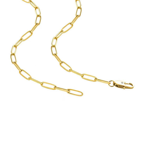 C011G Oval Paperclip Link Chain Necklace and Bracelet Set