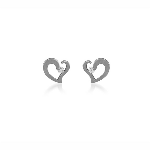 ER091W B.Tiff Stainless Steel Heart Earrings