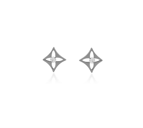 ER138W B.Tiff Floro Stainless Steel Earrings