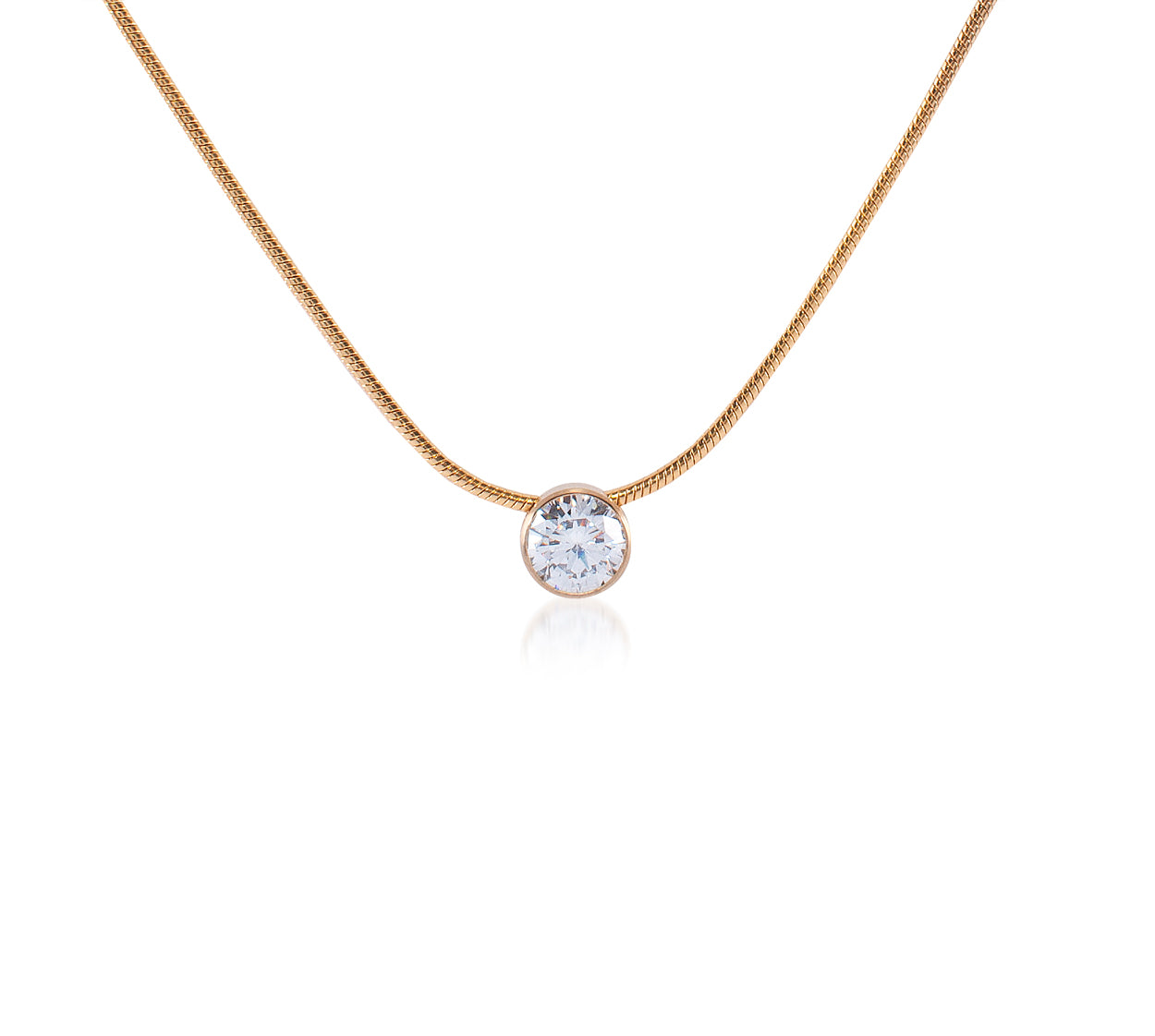 Ingenious rose gold necklace with pave letter L - Ingenious from Ingenious Jewellery  UK