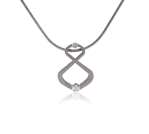 PT108W B.Tiff Infinite Stainless Steel Pendant Necklace